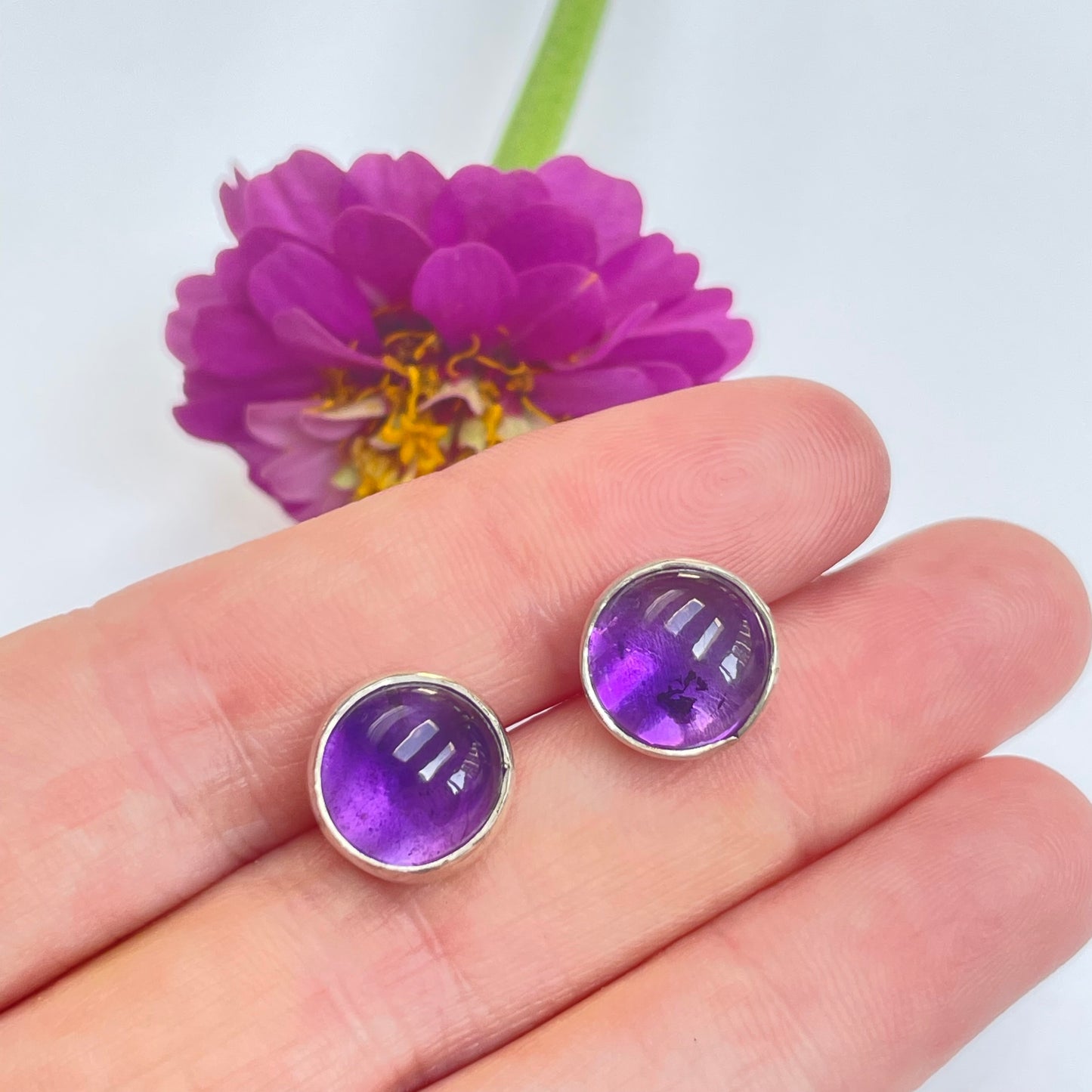Amethyst studs